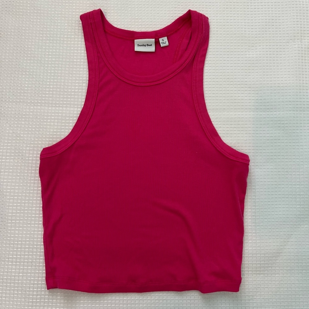 Aritzia Pink Crop Top